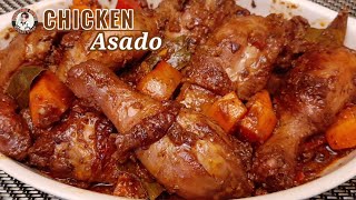 HOW TO COOK CHICKEN ASADO  Lutong Pinoy Recipe  Kynas Vlog [upl. by Yecak]