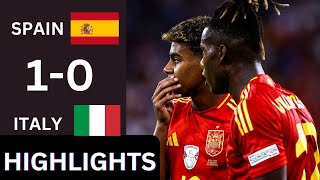 Spain 10 Italy  ALL GOALS amp HIGHLIGHTS  UEFA Euro 2024 [upl. by Colwen]