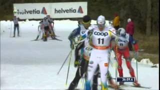 Cross Country Skiing Tour de Ski Pursuit 25 Km Free Men Toblach 08012015 [upl. by Octavus]