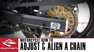 How To Adjust and Align a Motorcycle Chain [upl. by Corotto]