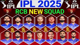 IPL 2025  Royal Challenger Bengaluru 2025 Squad  RCB New Players 2025  RCB Team 2025 Players List [upl. by Adnirolc]