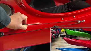 Raising and Lowering Your Kayak Rudder A Close Up View [upl. by Selig]