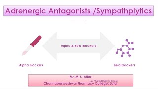 Adrenergic Antagonists  Sympatholytics  UNITII  MCI [upl. by Ibed]