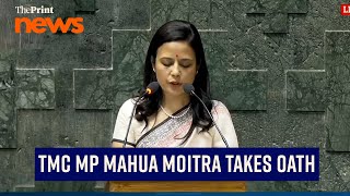 TMC MP Mahua Moitra takes oath as MP in 18th Lok Sabha [upl. by Direj]