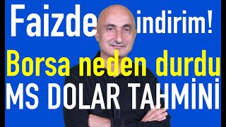 Faizlerde indirim  Morgan Stanley dolarTL tahmini  Borsa neden durdu [upl. by Adniral]