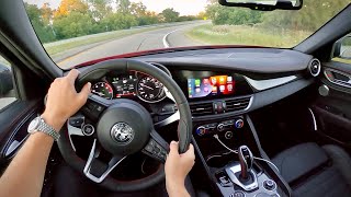 2023 Alfa Romeo Giulia Estrema  POV Review [upl. by Rivkah249]