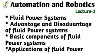 Fluid Power systems ampBasis components of fluid Power systems [upl. by Meta]