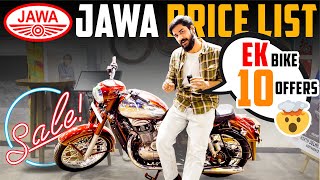 Offers Ka DHAMAKA 💥 All Jawa Bikes Latest Price List 2022 👌🏼 FT Jawa Perak 42 Classic amp More 🔥 [upl. by Carole136]