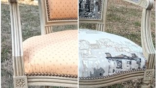 rénovation fauteuil style Louis XVI [upl. by Akcinehs]