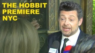 The Hobbit Premiere 2012  Andy Serkis amp Dwarves Interview  Beyond The Trailer [upl. by Lyreb]