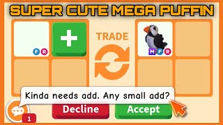 🤯🤯 OMG MEGA PUFFIN WORTH A LOT MORE NOW  WIN FOR MY KITSUNE in adoptme [upl. by Alakcim756]