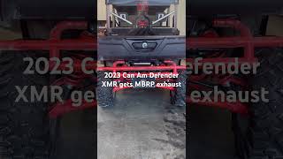 2023 Can Am Defender XMR gets new MBRP exhaust [upl. by Zadack413]