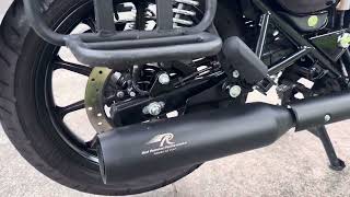 Meteor 350 Red Rooster Exhaust Sound [upl. by Atiuqehs]