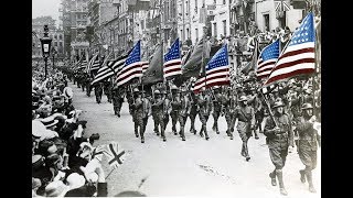 Famous American Military Marches  Footage parades World War I [upl. by Malan]