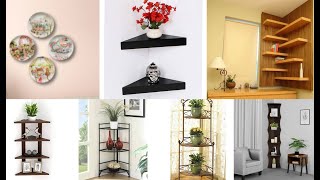 Corner Wall Rack Design Ideas 2020  Modern Corner Shelf Designs  Floating Shelf [upl. by Sartin]