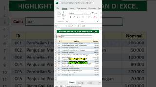 HIGHLIGHT PENCARIAN DI EXCEL‼️belajarexcel exceltips excelhacks exceltutorial excel microsoft [upl. by Wilkison30]