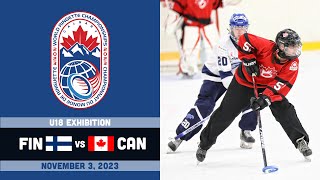 2023 World Ringette World Championships ⭕ U18 Exhibition Canada Black vs Finland Nov 3 2023 [upl. by Avon]