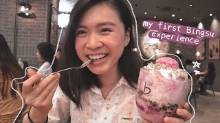 Vlog makeup unboxing my first bingsu ever at Caffe Bene l ad [upl. by Oberg]