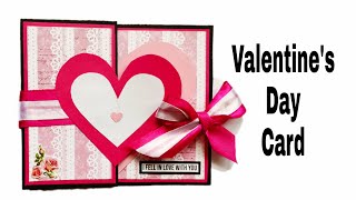 Valentines Day Cards  Easy Handmade Valentines Day Card  DIY Gift Idea [upl. by Nairred]