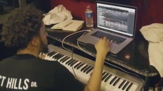 J Cole Making Beat On His Tour Bus [upl. by Drahcir]