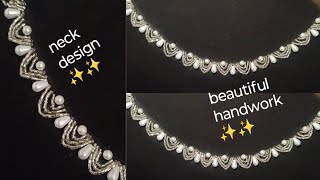 beautiful neck designhandworkembroiderybeautiful amp easydressideas ✨✨🖤🖤 [upl. by Elorac730]