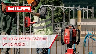 NOWY LASER Rotacyjny  Przenoszenie wysokości za pomocą lasera rotacyjnego PR 4022 Hilti [upl. by Eceinaj]