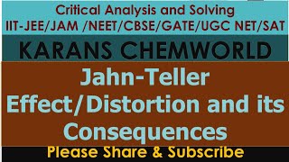 JahnTeller Effect  Distortion and its Consequences  A quick revision [upl. by Beauregard]