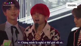 VIETSUB BTS 방탄소년단 wins Global Artist Award MMA 2018 [upl. by Suvart]