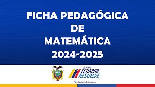 FICHA PEDAGÓGICA DE MATEMÁTICA 20242025 [upl. by Oelc]