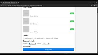 CREATE A CAR BOOKING SSYTEM [upl. by Sorenson]