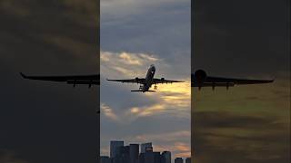 Aer Lingus A330 dusk departure from Logan aviation planespotting boston [upl. by Regni154]