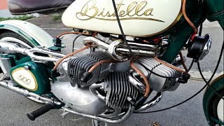 Bistella 500  10cylinder radial TwinStar 2stroke custom motocycle [upl. by Ailen704]