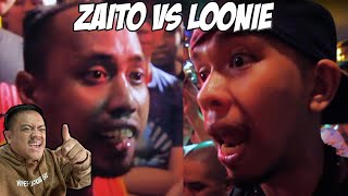 Loonie vs Zaito  Reaction Video  Tito Shernan CLASSIC GRABE SOLID PA RIN [upl. by Aihsyla]