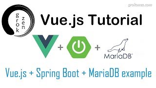 Vuejs  Spring Boot example  Spring Data JPA  REST  MariaDB CRUD [upl. by Auqenet]