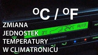 Jak zmienić jednostki temperatury fahrenheit celsiusz w Climatronic Skoda Octavia Superb Passat [upl. by Evilo167]