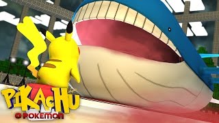 Minecraft  PIKACHU O POKEMON X Y 32 ENFRENTEI UM POKEMON BALEIA [upl. by Assirhc]