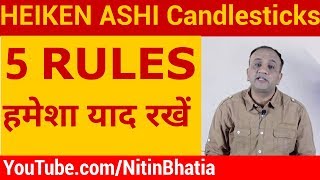 5 Rules of Heiken Ashi Candlesticks  Price Action Strategy HINDI [upl. by Nyad]