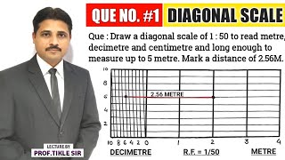 HOW TO DRAW DIAGONAL SCALE QUENO1  UNIT  ENGINEERING SCALE TIKLESACADEMYOFMATHS [upl. by Aindrea]