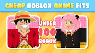 CHEAP Roblox ANIME Outfits  UNDER 100 ROBUX [upl. by Guillemette484]