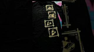 black panjabi design hand print panjabi designfebric colour easy design art simple [upl. by Gerlac]