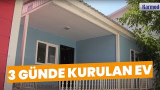 Üç günde kurulan muhteşem prefabrik evleri tanıyalım kurulum prefabrikevler [upl. by Namolos]