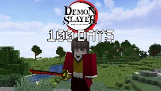 I Played Minecraft Demon Slayer As Yoriichi For 100 DAYS [upl. by Anaerdna]