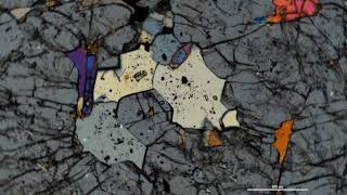 Eclogite in thin section polarising microscope [upl. by Nedle]