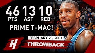 Tracy McGrady EPIC TripleDouble Highlights vs Nets 20030223  46 Pts 13 Ast 10 Reb [upl. by Hamian]