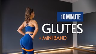 10 MIN GLUTES WORKOUT MINI BAND  BOOTY bubble butt  Trening pośladków z gumą oporową Julia Mazur [upl. by Cayla]