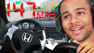 Fanum Cuts Up In a Honda At 147 MPH [upl. by Esinyt]