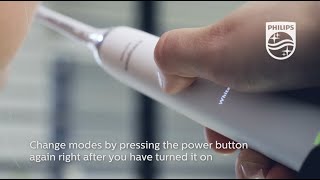 How to change modes of a Philips Sonicare DiamondClean [upl. by Nessaj125]