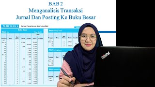 Pengantar Akuntansi 1 BAB 2 Part 2 Penjurnalan dan posting buku besar [upl. by Ellemrac544]