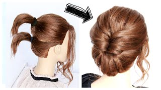 Easy Updo for Short to Medium Hair [upl. by Theurer]