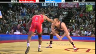 74 KG Finals  Jordan Burroughs Sunkist Kids vs David Taylor NLWC [upl. by Eirrok]